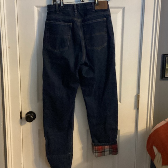 Ladies Flannel Lined Blue Jeans - Picture 3 of 7